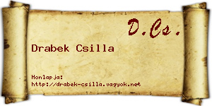 Drabek Csilla névjegykártya